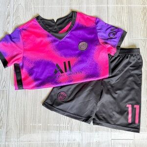 Messi inspired Paris Saint-Germain football soccer jersey & short kit set